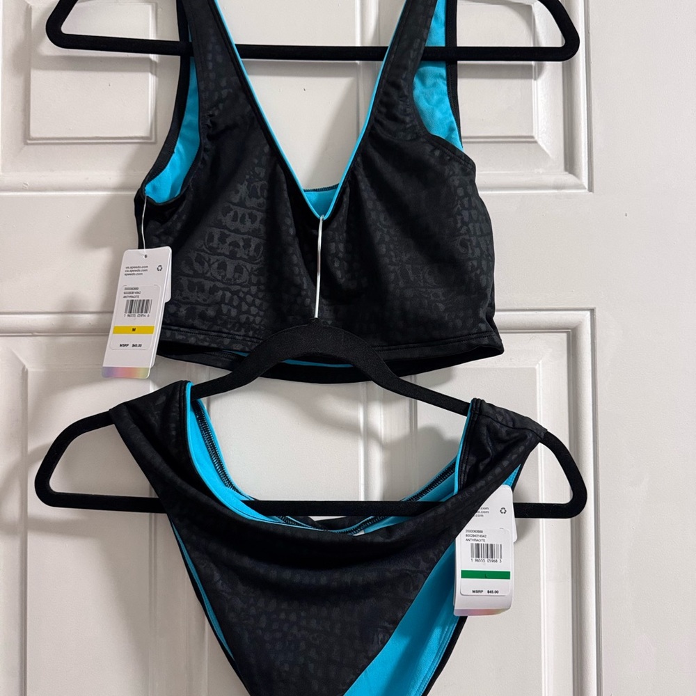 Speedo Black and Blue swimming set